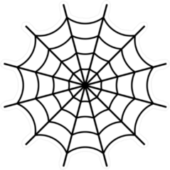 Black Spider Web Sticker