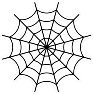 Black Spider Web Sticker