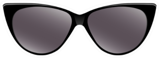 Black Sunglasses Sticker