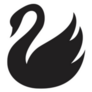 Black Swan Logo Sticker