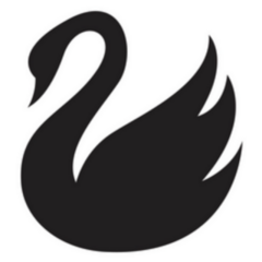 Black Swan Logo Sticker