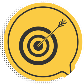 Black Target With Arrow Archery Icon Yellow Sticker