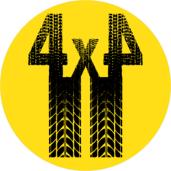 Black Tire Track 4x4 Silhouette Sticker
