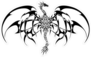 Black Tribal Dragon Sticker