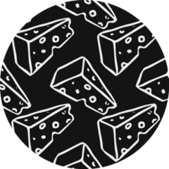 Black & White Cheese Pattern Sticker