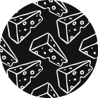 Black & White Cheese Pattern Sticker