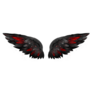Black Wings With Red Feathers Sticker