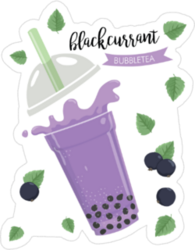Blackcurrant Bubbletea Sticker
