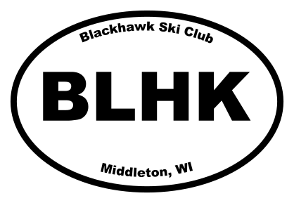Blackhawk Ski Club Oval Sticker