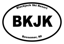 Blackjack Ski Resort Oval Sticker