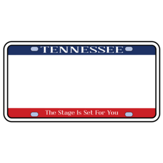 Blank Tennessee State License Plate Sticker