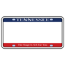Blank Tennessee State License Plate Sticker