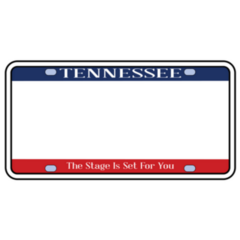 Blank Tennessee State License Plate Sticker