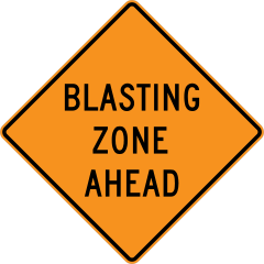 Blasting Zone Ahead Sticker