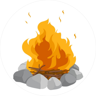 Blazing Campfire Sticker