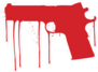 Bleeding Gun Silhouette Sticker