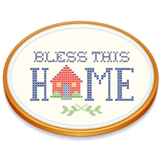 Bless This Home Stitch Sticker