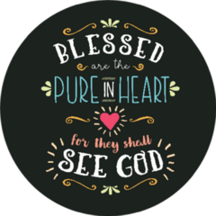 Blessed Are The Pure In Heart Hand Lettering Sticker