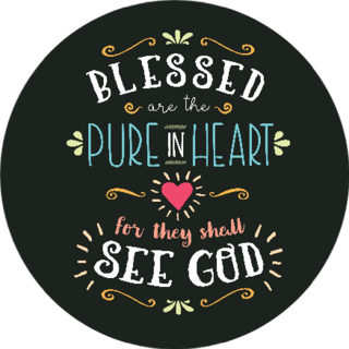 Blessed Are The Pure In Heart Hand Lettering Sticker
