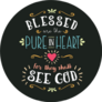 Blessed Are The Pure In Heart Hand Lettering Sticker
