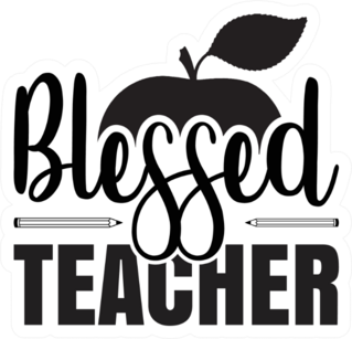 Blessed Teacher Printable Illustration Sticker