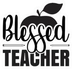 Blessed Teacher Printable Illustration Sticker