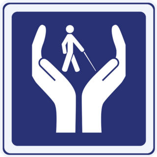 Blind Care Sign Sticker