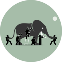Blind Men and An Elephant Sticker