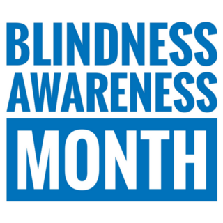 Blindness Awareness Month Lettering Sticker