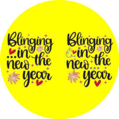 Blinging In The New Year Cheers Sticker 
