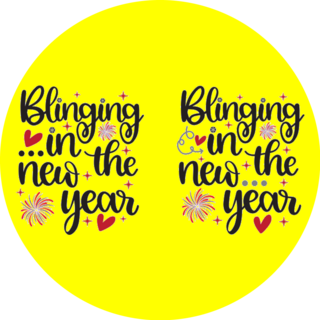 Blinging In The New Year Cheers Sticker 