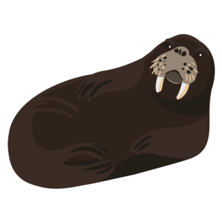Blob Walrus Cartoon Sticker