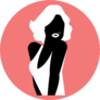 Blond Sexy Hollywood Actress Woman Silhouette Sticker