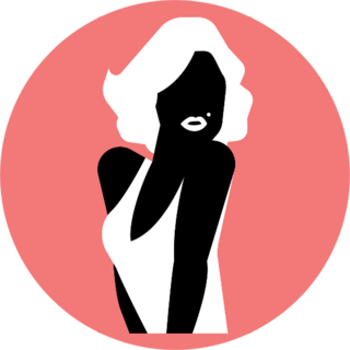 Blond Sexy Hollywood Actress Woman Silhouette Sticker