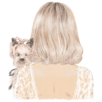 Blonde With Yorkie Sticker