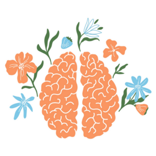 Blooming Brain Floral Sticker
