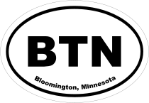 Bloomington, Minnesota Oval Stickers