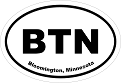 Bloomington, Minnesota Oval Stickers