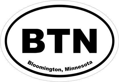 Bloomington, Minnesota Oval Stickers