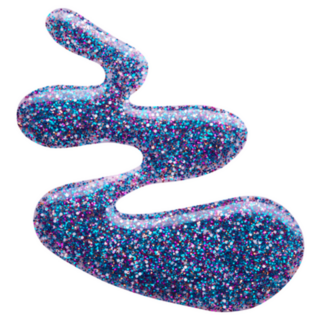 Blot Of Blue Glitter Nail Polish Sticker