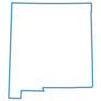 Blue Abstract Outline Of New Mexico Sticker