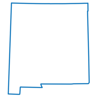Blue Abstract Outline Of New Mexico Sticker