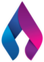 Blue and Purple Abstract Flame Sticker