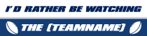 Blue and White Football Team Customizable Bumper Sticker