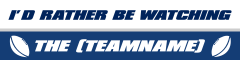 Blue and White Football Team Customizable Bumper Sticker
