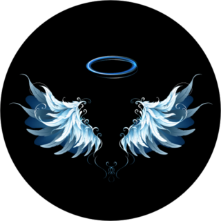 Blue Angel Wings Sticker