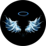 Blue Angel Wings Sticker