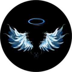 Blue Angel Wings Sticker