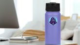 Blue Angry Gorilla Sticker on a Water Bottle (New) example