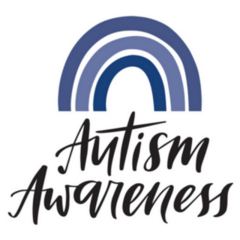 Blue Autism Awareness Rainbow Sticker